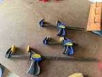 Lot Of 5 Bar Clamps: Irwin Quick-grip One-handed Clamps, 1-24 2-13 2-7. Fixed Price $50.00.