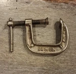 B.&g. Co. NO.141-1 Metal C-clamp Jaw Size Silver, Piece Vintage Mid 1900S. Fixed Price $12.00.