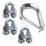 Secureline 1/16IN. Wire Rope Clip & Thimble Set 7317S Zinc Plated Protection New. Fixed Price $5.88.