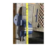 Yost Vises Blue Metal Bench With Swivel Base Handle. Fixed Price $50.00.