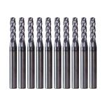10 Pcs 4 Flute 5/32" X 9/16" Ball Nose End Mill - Altin Coated Cnc Bit. Fixed Price $64.90.