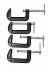 Pittsburgh Steel C-clamp Set 4IN Jaw Size Black Silver Piece Collection. Fixed Price $13.00.