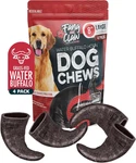 4 Pack Water Buffalo Horns For Dogs, Large 8 Inch - Natural Antler & Rawhide Bon. Fixed Price $51.99.