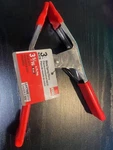 Bessey 3" Steel Spring Clamp With Rubber Grips XM7. Fixed Price $5.00.