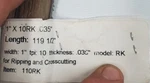 Woodworking Timber Wolf Band Saw Blade 119-1/2" 1" 10TPI .035 110RK. Fixed Price $48.99.