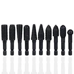 Eyech 10PCS Rotary Burr Rasp Set - Wood Carving File Drill Bits 1/4'' Hex Sha.... Fixed Price $18.51.