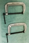 2 Columbian 41408 Carriage C-clamps 6" Opening Used. Fixed Price $12.25.