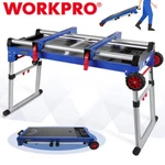 Workpro 4-IN-1 Portable Rolling Miter 42" Saw Stand Workbench Folding. Fixed Price $209.99.