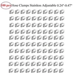 100PCS Adjustable Stainless Steel Drive Hose Clamp Fuel Line Worm Clip 1/4"-1/2". Fixed Price $19.99.