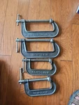 Vtg Craftsman Clamps Mallable Cast Iron 2 6" (66678) & 4" (66674). Fixed Price $79.99.
