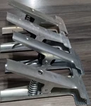 Metal Spring Clamps Silver Set Of 4 Serrated Jaws Workshop Tools. Fixed Price $8.00.