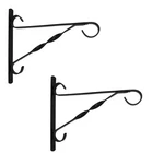8 Inch Natural Wood Wall Mounted Curved Hooks Indoor Outdoor Hanging Planter Bra. Fixed Price $64.19.