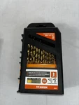 Warrior 29 Pc Titanium Nitride High Speed Steel Drill Bit Set 1/16" - 1/2" 62281. Fixed Price $14.99.