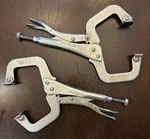 Pittsburgh Heavy Duty 11 Locking - Clamp Set Of 2 Vise Grips Metal Silver. Fixed Price $15.50.
