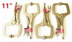 4 Ate Pro 11" Locking Vise Clamp Pliers W/flex Pads Grips Welding 31039. Fixed Price $37.99.