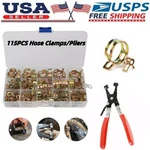 115PCS Hose Clamp Assortment Kit Steel Spring Clip Water Fuel Tube Pipe/plier Us. Fixed Price $16.99.