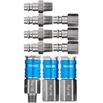 Tru-flate 13-907 1/4" Body, T6 Aluminum 'hi Flo' Plug & Coupler Set 10 Piece. Fixed Price $36.05.