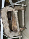 Rare Vintage Lot Of 2 Sears Craftsman Malleable Clamp No 66675. Fixed Price $50.00.