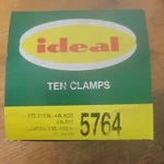 10 Piece Ideal Hose/pipe Clamps 5764. Fixed Price $9.99.