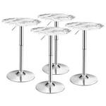 Costway 4PCS Round Pub Swivel Adjustable Bar W/faux Marble Top White. Fixed Price $169.99.