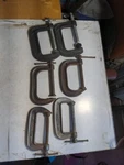 6PCS Of C-clamps Adjustable #1430 Usa 2HUSKY #823-104 & Pony #243. Fixed Price $24.00.