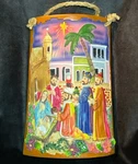 Vintage Nativity Wall Hanging Made By Rubio 9" Tall W/box Christmas Decor. Fixed Price $29.99.
