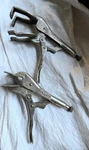 2 Vintage Peterson Vise Grips No. 9R & 8R Welding Clamps Usa. Fixed Price $25.00.