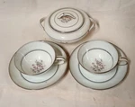 Noritake China Stanton 5407 Japan (2) Sets Cups & Saucers. (1) Sugar Bowl. Fixed Price $35.00.