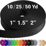 Teceum Nylon 3/4 5/8 1.5 2 Inch Flat Webbing 50YD Colors Industrial Braided. Fixed Price $32.22.