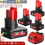 For Milwaukee 12V M12 Extended Capacity Battery/charger 2314-21, 2320. Fixed Price $32.99.