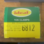 10 Piece Ideal Hose/pipe Clamps 6812. Fixed Price $8.99.
