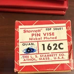 L.s. Starrett No. 162C Nickel Plated Pin Vise 50601 W/ Box. Fixed Price $38.00.
