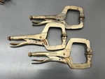 3PC Vintage Petersen Dewitt Vise Grip 11SP Locking Welding Clamps Pliers - Usa. Fixed Price $70.00.