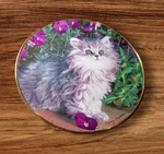 Cute Franklin Mint Limited Edition Cat Purrfection Collectors Plate - Ideal Gift. Fixed Price $13.31.