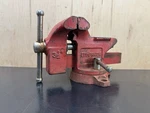 Used Vtg Companion 3-1/2 Bench Vise W/ Anvil & Swivel Base 3-1/4" Opening. Fixed Price $44.99.