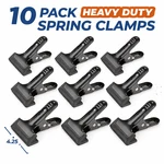10 Pack Heavy Duty Spring Clamps 4.25" Muslin Clips Photo Studio Backdrop. Fixed Price $24.99.