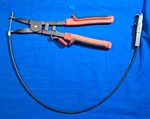 Snap-on SHCP1 Ratcheting Remote Hose Clamp Pliers Red. Fixed Price $95.00.