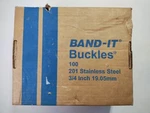 Band-it C25699 201 Stainless Steel 3/4" Buckles Ear-lok Strap Clamps, 95 Count.. Fixed Price $79.00.