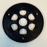 Base Plate For Porter Cable Routers With 5.75 Inch Dia Black Plastic Replacement. Fixed Price $14.87.