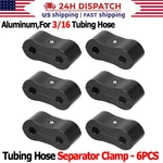 6PCS 3/16 Brake Tubing Hose Separator Aluminum Black Dual Clamps Usa. Fixed Price $19.99.