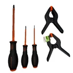 Pittsburgh Tool Lot 2 Spring Clamps + 3 Screwdrivers Flat & Phillips. Fixed Price $24.99.