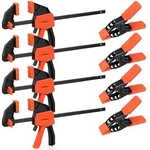 Horusdy 8-PACK Set 4 Bar & Spring Clamps, 75 Lbs Load Limit. Fixed Price $43.47.