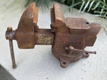 Vintage Columbian D-44 Swivel Base Bench Vise Inch Jaws Made Cleveland Usa. Fixed Price $17.95.