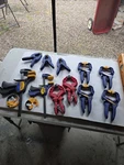 Lot 13 Quick-grip Ratcheting Irwin Handi Clamps. Fixed Price $50.00.