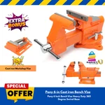 Pony Inch Bench Vise Heavy Duty 360 Degree Swivel Base +free Bonus. Fixed Price $131.97.