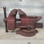 Sears 5178 Red Bench Vise 3-1/2" Jaws Swivel Base Vintage Japan. Fixed Price $49.97.