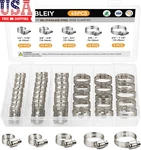 45 Pcs Stainless Steel Hose Clamp Assortment Kit Worm Gear Adjustable. Fixed Price $14.02.