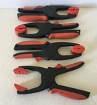 Four Craftsman Spring Clamps 10" Red Black Non Slip Grips. Fixed Price $14.99.
