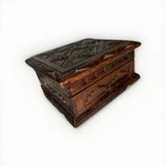 Hand Carved Teak Wood Tess Box Hinged Se Asian. Fixed Price $12.50.