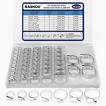 46 Hose Clamps 7 Size 1/4"-1-1/2" Adjustable Steel Band Worm Gear Clip Universal. Fixed Price $11.11.